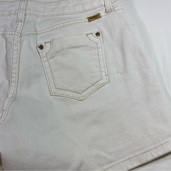 Levi’s Strauss Honestly Made Shorts Low Rise Size 10 White Jean Shorts S… - Picture 4 of 10